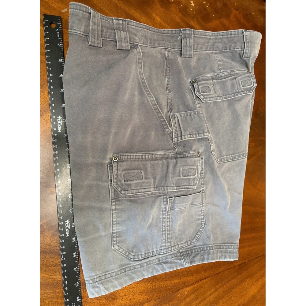 Duluth Trading Company Mens Size 38 Gray Flex Fire Hose Cargo Shorts Relaxed Fit - Picture 5 of 13